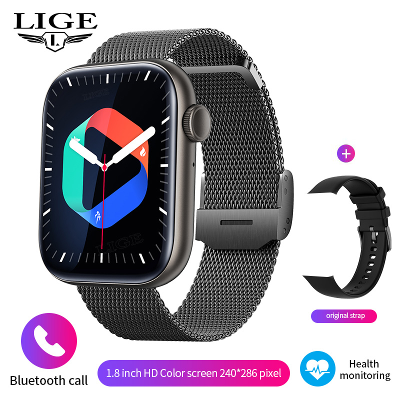 Smartwatch HD impermeável com chaves rotativas para homens e mulheres, chamada Bluetooth, suporte 120 esportes Smartwatch, 1,81 ", caixa incluída, novo, 2024: Vermelho
