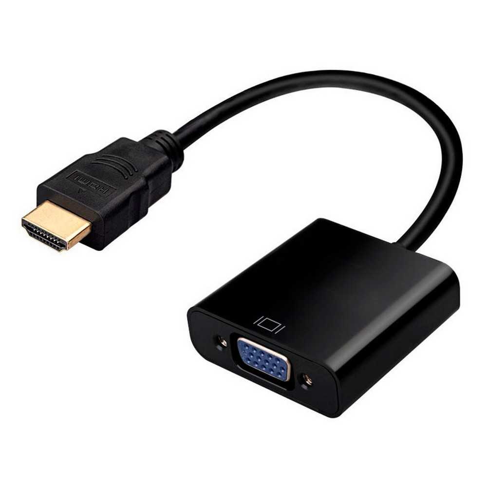 HDMI INPUT to VGA OUTPUT Converter Adapter Cable Full HD 1080p 720p Black for PC DVD TV Monitor Projector
