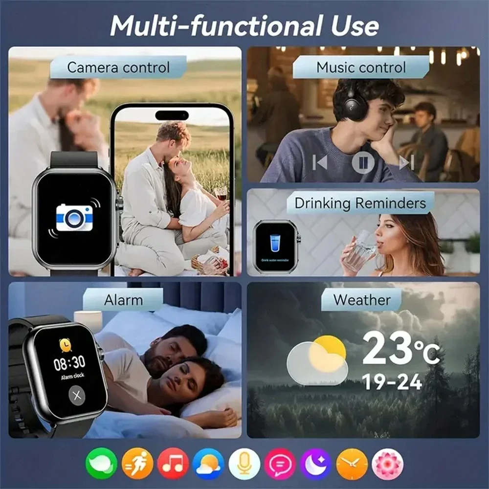 2025 novo relógio ultra 2 se masculino feminino 1000mah gps track watch freqüência cardíaca 100 + esporte bt chamada à prova dwaterproof água relógio inteligente para ios android