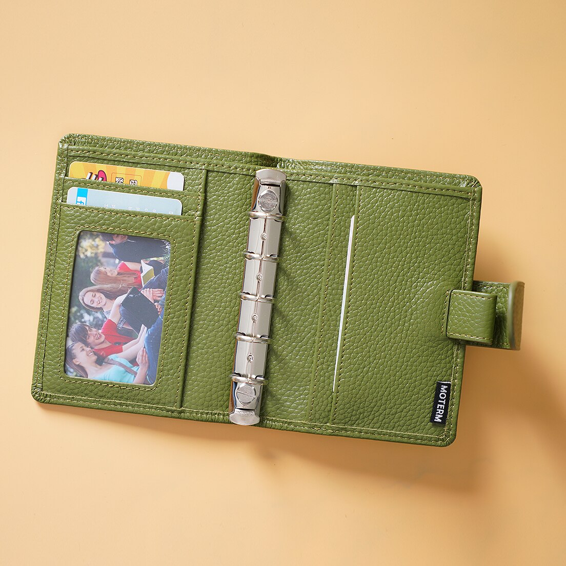 Moterm  a8 størrelse metal spiralringe binder clips 5 huller med 2 par skruer til dagbog notesbog planner binder clip filmappe