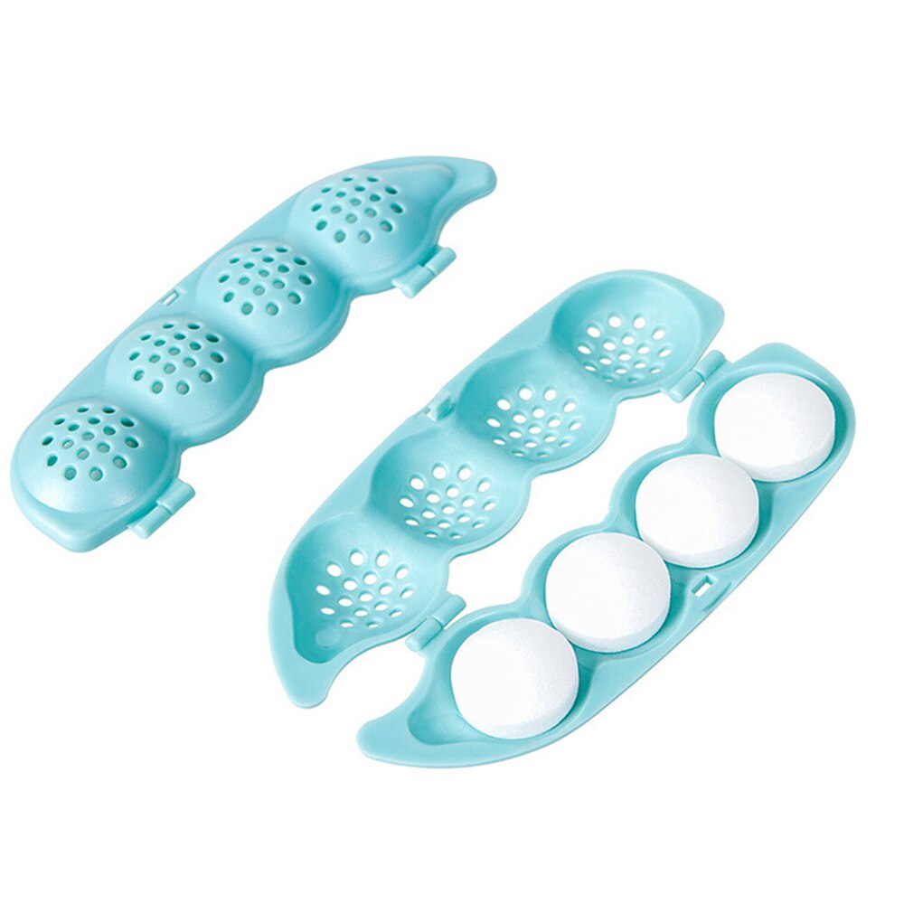 2pcs Camphor Ball Box Pea Pod Shape Desiccant Storage Box for Closet