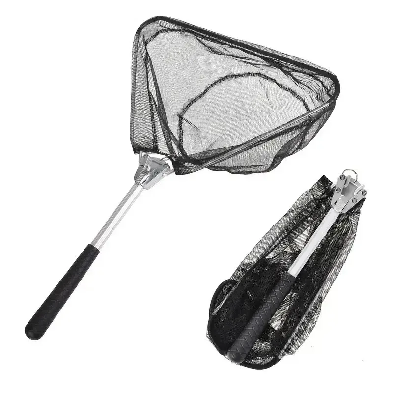 Filet de pêche pliable adapté au kayak, mouches, poisson-chat, bar, crabes et truite, outils de pêche, 50cm, 19 po, 1 pièce
