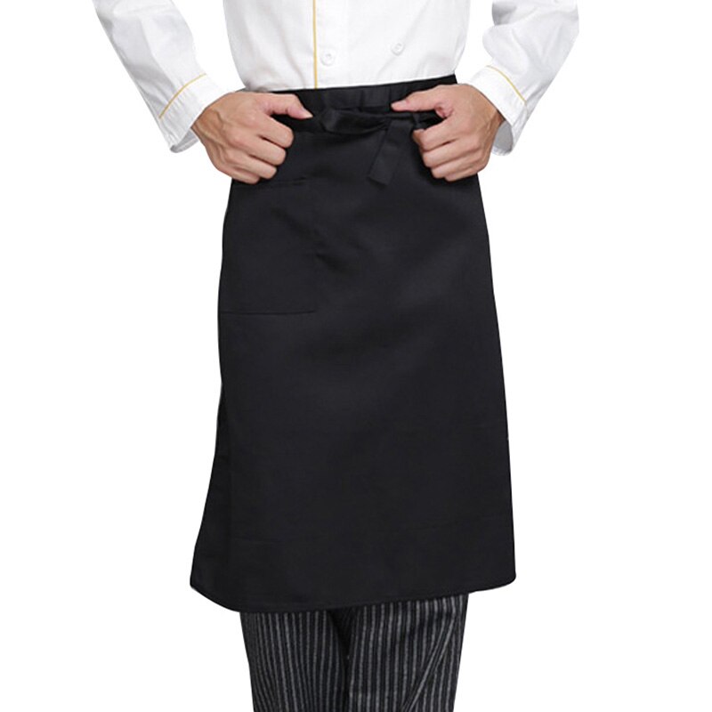 -uniformt kort förkläde med fickor halv midja förkläde restaurang servitörer servitris uniform matservering köksförkläde