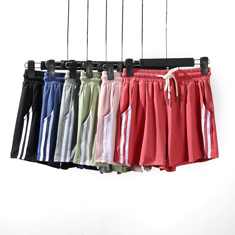 Sports Shorts Women Summer Anti Emptied Loose Running Shorts Casual Lady Elastic Waist Beach Correndo Short Pants