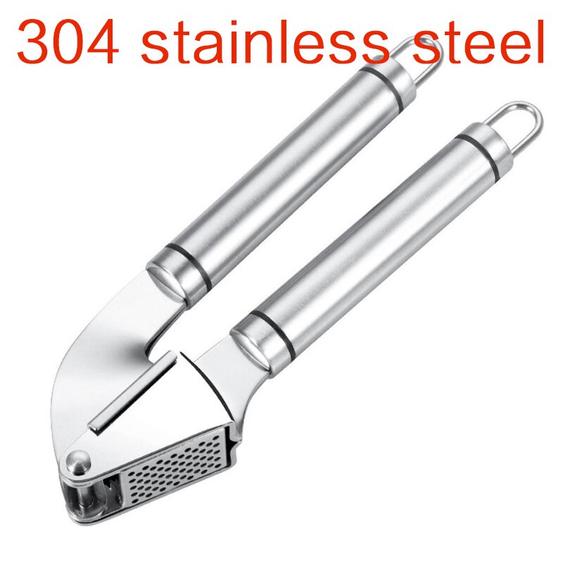 Stainless steel 304# quick hand squeeze garlic ginger presses crusher Manual kitchen tool Garlic peeling device: 304 style upgraded