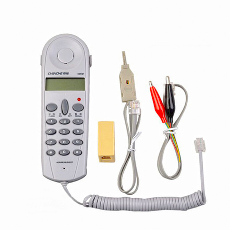 Grey Draad Tracker Ctt Netcom Telecom Check Lijn Survey Kabel C019 Telefoon Tester Fsk/Dtmf Dual Id 110 alligator Clip Set