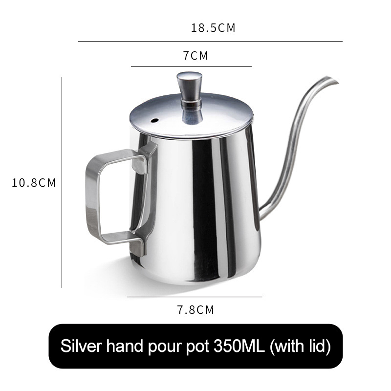 304 edelstahl-kaffeekanne mit langem, schmalem ausguss, tropfkessel, manuelle filterkaffeemaschine, teekanne 250ml/350ml/600ml mit deckel: Pflaume