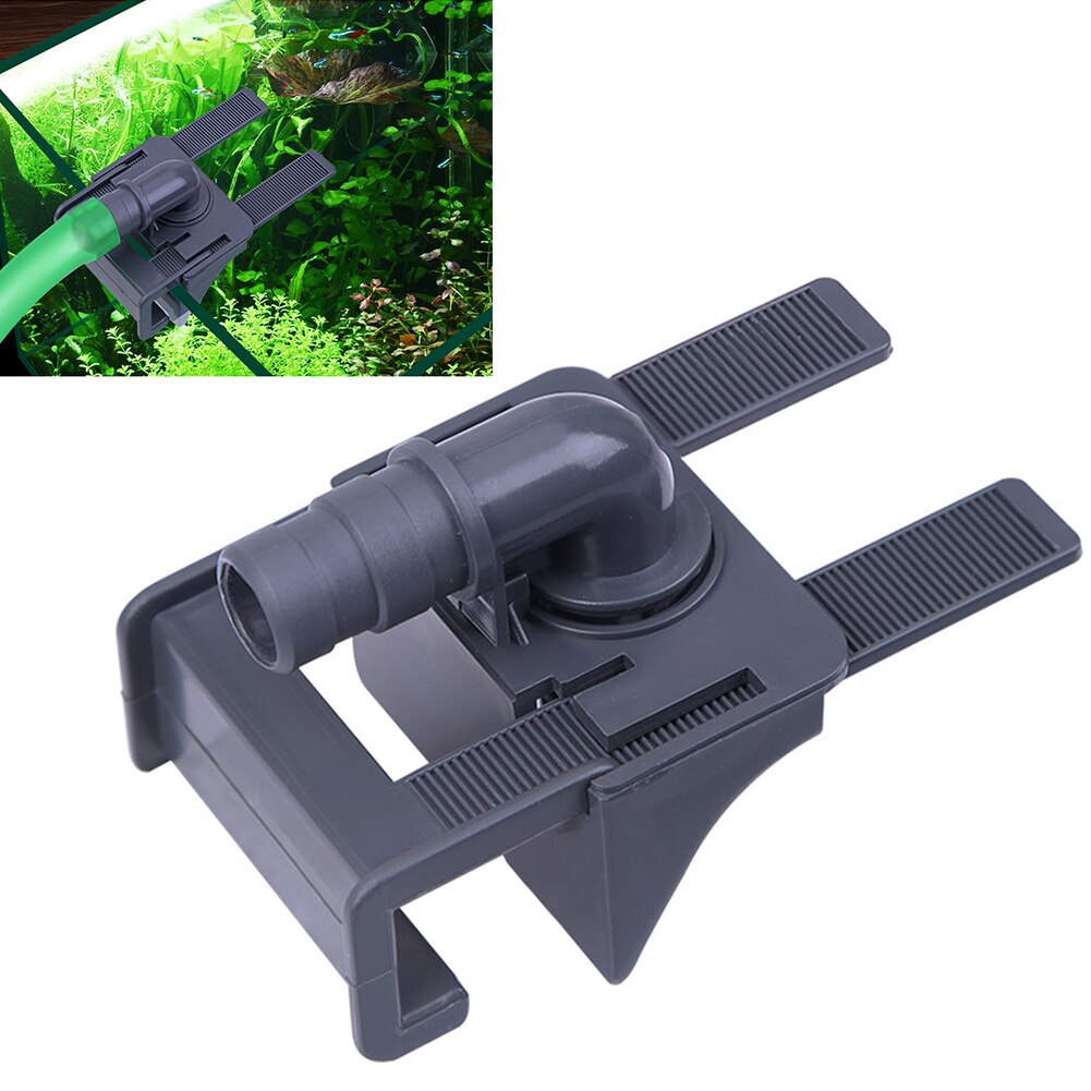 Plastic Fish Tank Water Pipe Connector Convenient Mount Black Cleaning Durable Holder Inflow Stretchable Part Outflow Aquarium