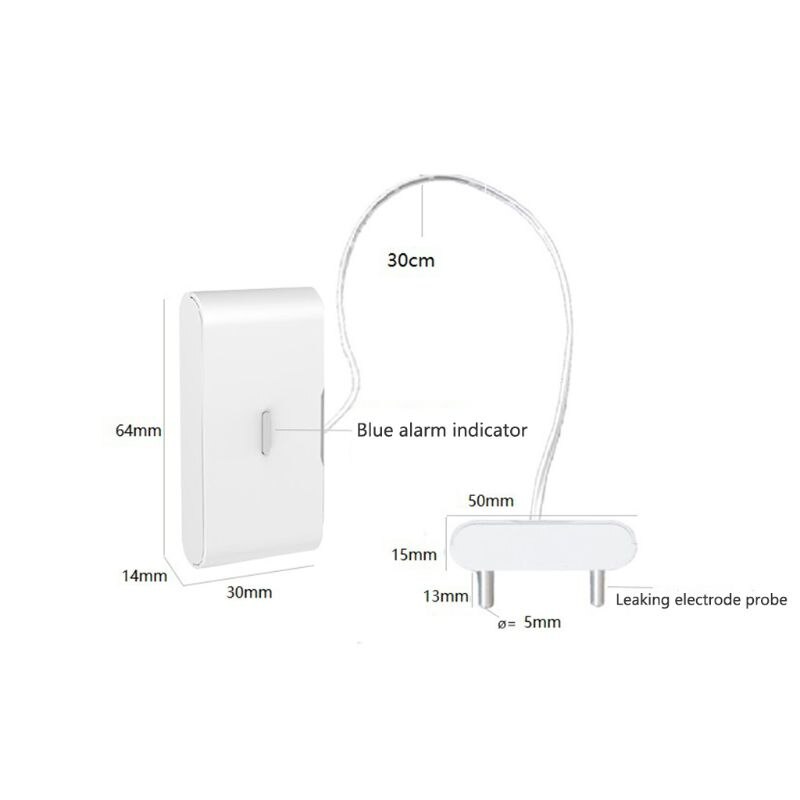 1 set wasserleckagesensor-kit, 433 mhz intelligenter drahtloser wasserleckagedetektor-alarmsensor für heimalarmsysteme