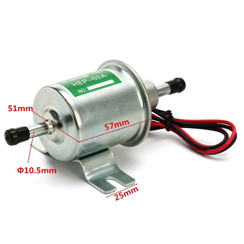 Universal Car Electric Fuel Pump Low Pressure Inline Petrol Gas D-Iesel HEP-02A