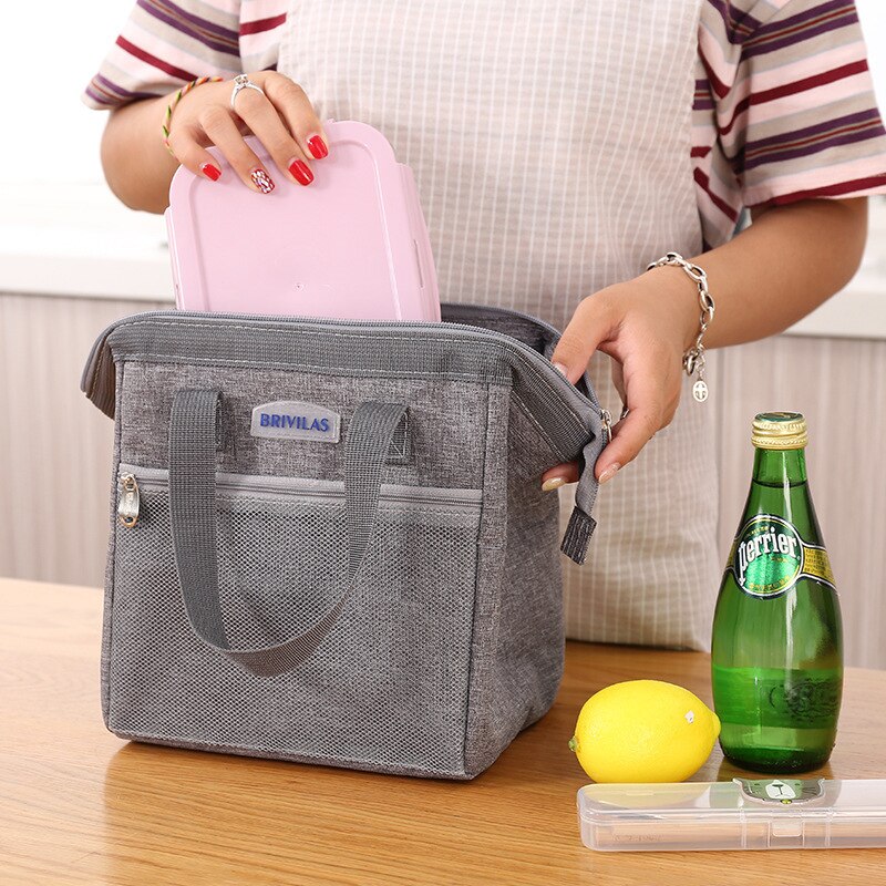 Cute Waterproof Canvas Insulated Thermal Cooler Lunch Box Carry Tote Storage Bag Bolsa Termica