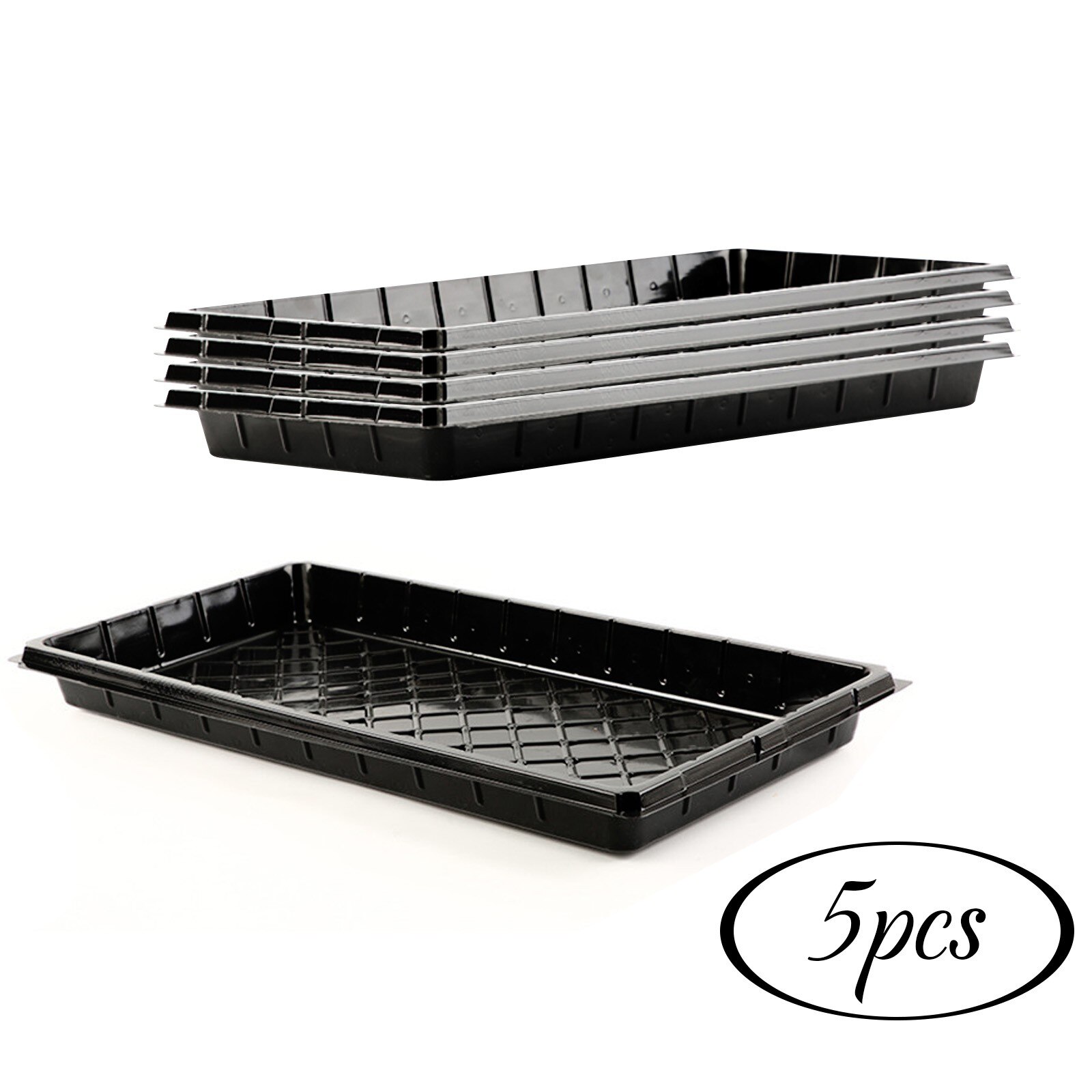 Plateau de démarrage de semis, 2/5 pièces, plateau de démarrage de semis, très fort, graines de Germination, Pots de fleurs, pépinière, boîte de croissance, jardin: 5PC