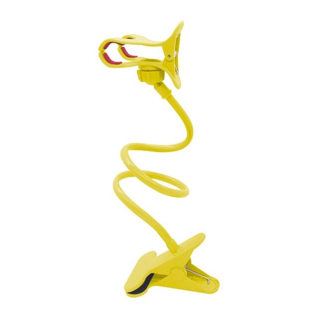 Rotating Stand Holder Multi-Function Long Arm Lazy Bracket Mount Storage Holders Rack Plastic Accessories for Phone: Yellow