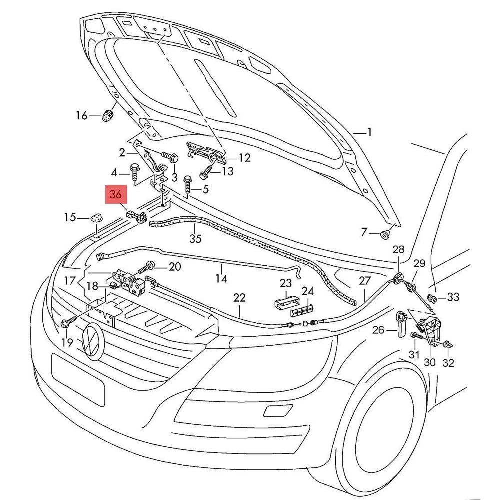 Hood Bonnet Seal Filler Stuk Voor Vw Tiguan 5N0823729A 5N0 823 729 een Auto Accessoires