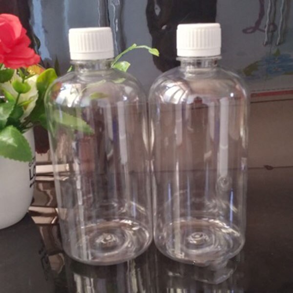 -10 stk 500ml klar plastikforseglingsreagensflaske kemisk gradueringsprøveflaske
