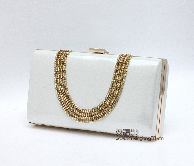 Vrouwen Avondtasje Luxe Zwart/Zilver Wedding Party Bag Diamond Rhinestone Koppelingen Crystal Bling Gold Clutch Bag PuWY139: Silver