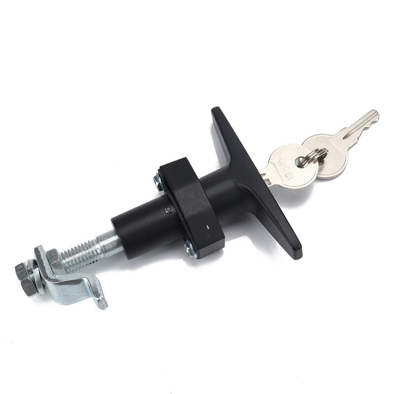 Front Fixing Handle Lock Tool with Keys T-Shape Lock Zinc Alloy with Key Parts Set Kit for Caravan