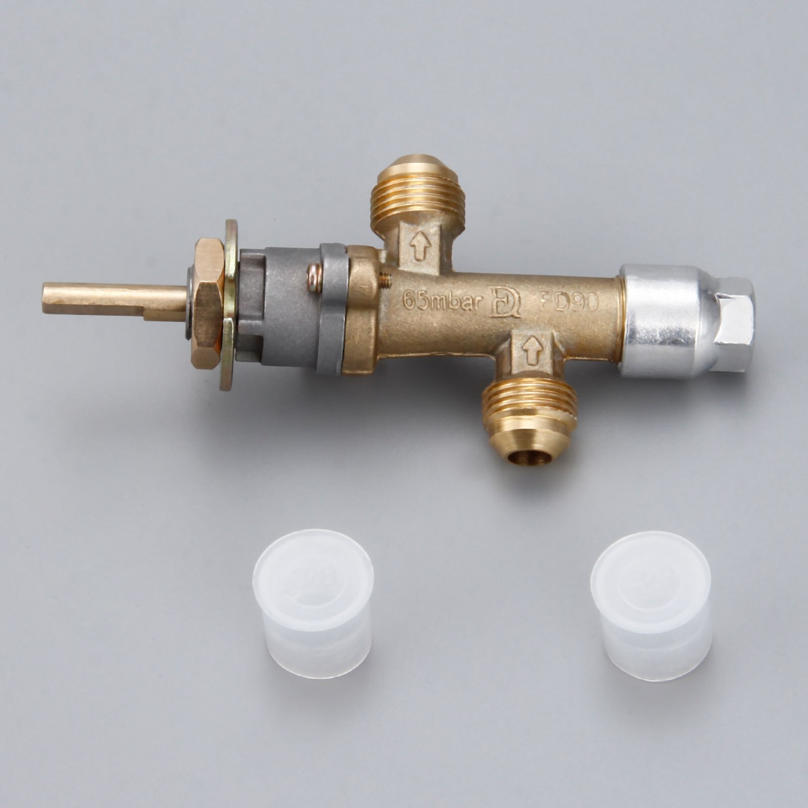 Propane Gas Control Valve Safety Valve With Inlet And Outlet 5/8”6mm Valve Shaft For Gas Grill, Heater, Fire Pit, Fireplace