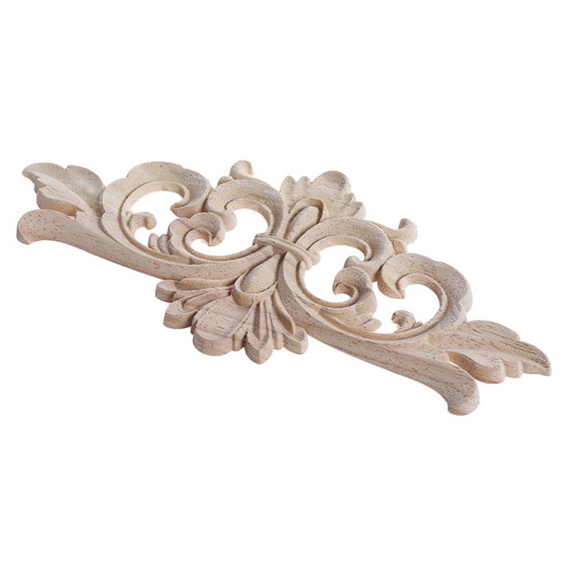 Marco de aplique de esquina tallado de madera clásico, molduras de muebles Vintage, calcomanía DIY, decoración de esquina, marco, muebles artesanales