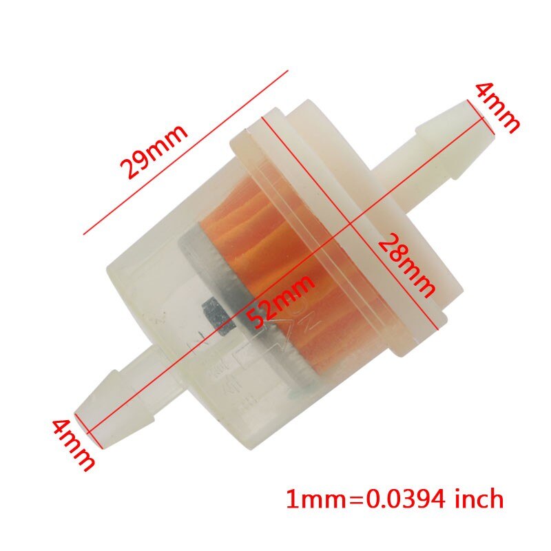 Universal Motorrad 8mm Waschbar Kraftstofffilter Benzinfilter Filter Diesel Quad