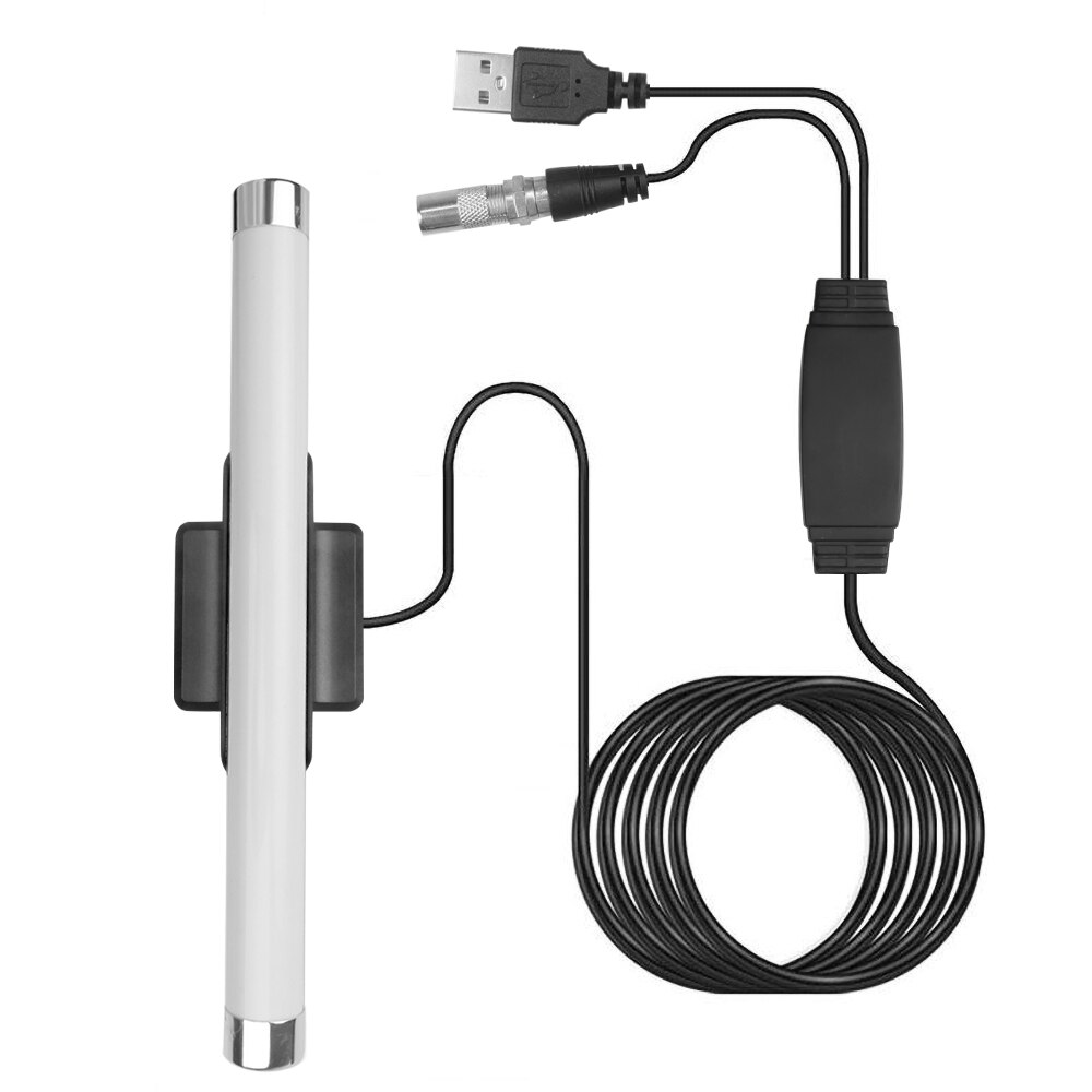 Antenne TV 4K 36dB antenne numérique amplificateur intégré Signal Booster intérieur HDTV 1080P antenne lumière LED: White