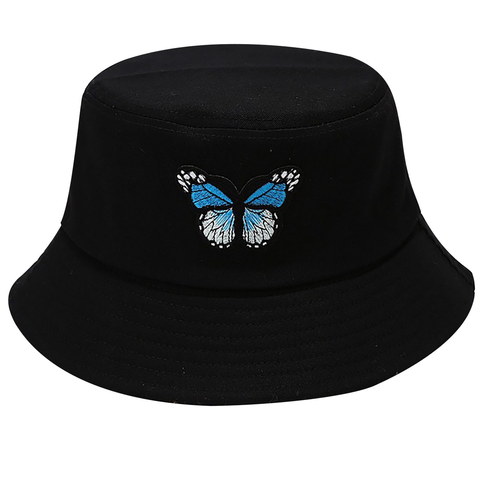 Zomer Hoed Vrouwen Vlinder Afdrukken Zonnescherm Visser Hoed Bekken Hoed Outdoor Emmer Hoed Шляпа Женская Летняя