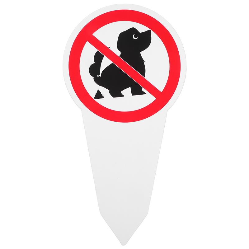 Hundekot-Schilder, Hofpfahl, PVC, einfach zu installieren, Garten- und Rasendekoration, klare Nachricht, fördert sterben Sauberkeit, vielseitige Nutzung, Nr