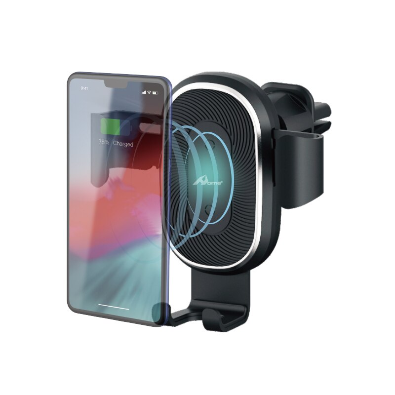 Auto Telefoon Houder 10W Qi Draadloze Oplader Voor Iphone Mobiele Telefoon Auto Mount Telefoon Houder Voor Samsung Xiaomi In air Vent Mount: Default Title