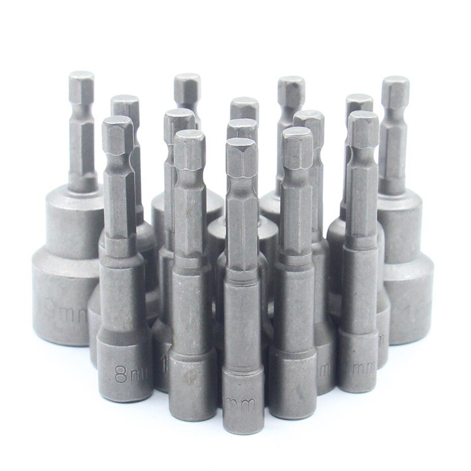 4/1 inch 6.3mm impact Socket Magnetic Nut Screwdriver hex key set Drill Bit Adapter for Power Drills Impact Drivers Socket kit