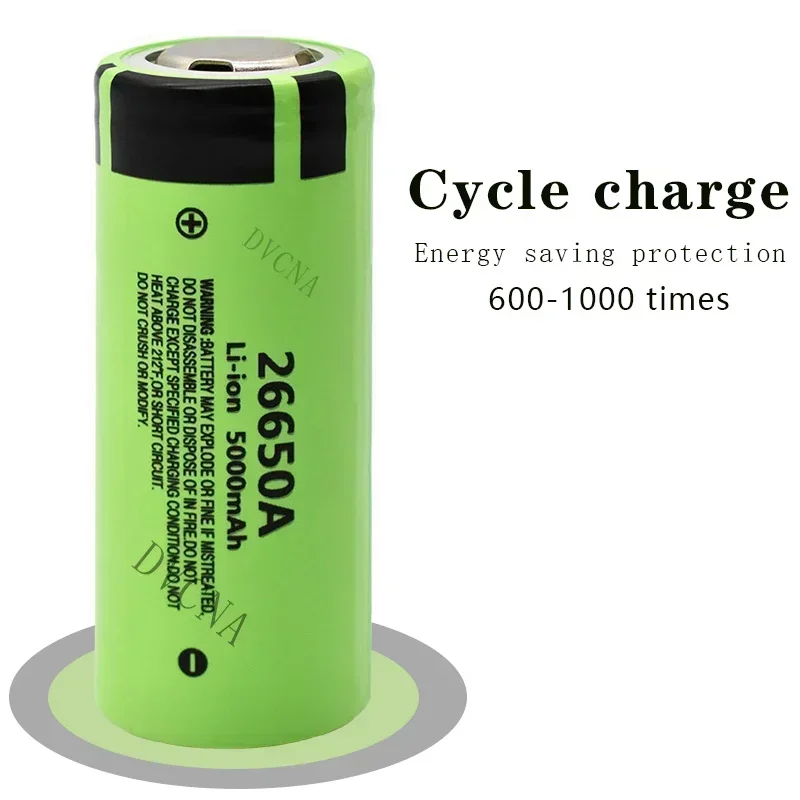 100% Original 26650 20A Power Rechargeable Lithium Battery 26650A , 3.7V 5000mah Suitable for Flashlight