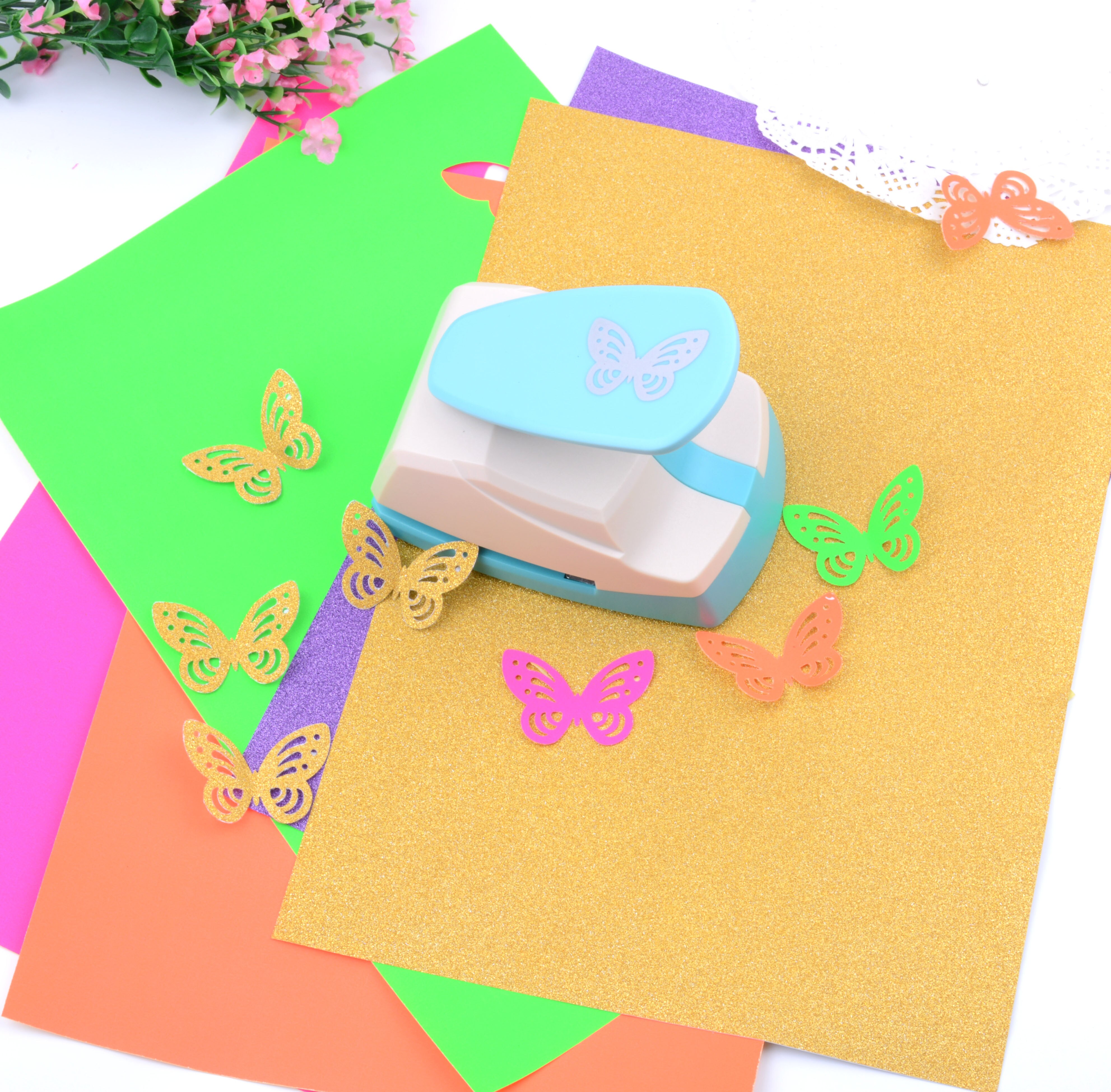 Grand papillon trou creux perforateur 3D forme coupe-papier enfants artisanat Scrapbooking poinçons outils de bricolage