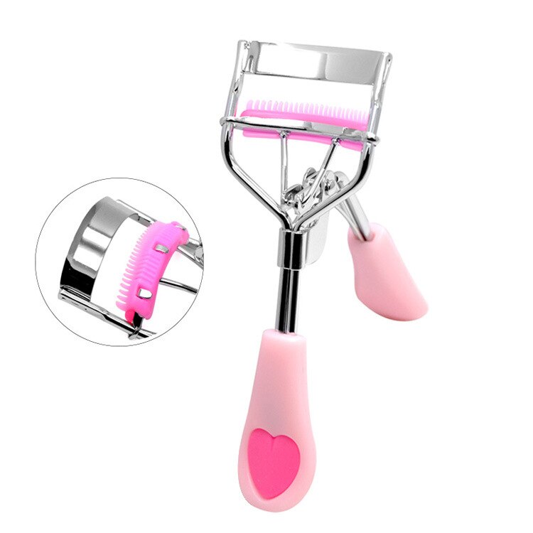 1pc Women Lady Eyelash Curler With Comb Supplementer Clip Nature Curl Eye Lash Eyelash Tweezers