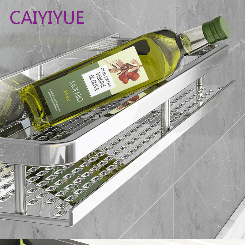 Kitchen rack wall-mounted multi-function punch-free Bathroom Shelf Accessories Wall Mount Shower Shampoo Storage Shelves