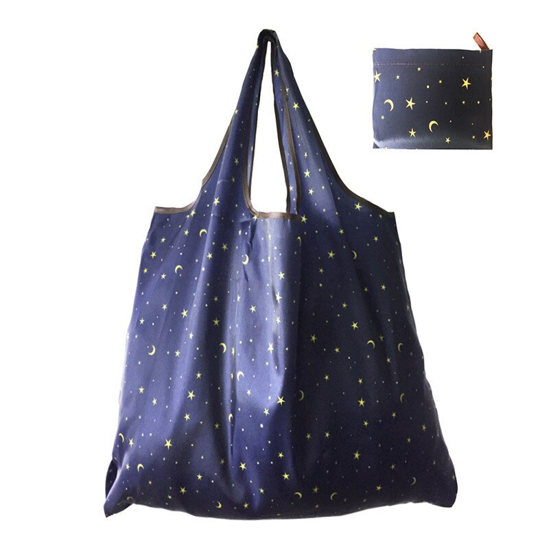 Thick Magic style Nylon Large Tote ECO Reusable Polyester Portable Shoulder Handbag Cartoon Folding Pouch Shopping Bag Foldable