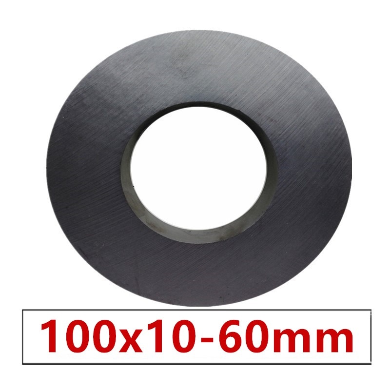 1 stk ring ferrit magnet 100 x 10 mm hul 60mm permanent magnet 100mm x 10mm sort rund højttaler keramisk magnet 100*10 100-60 x 10mm