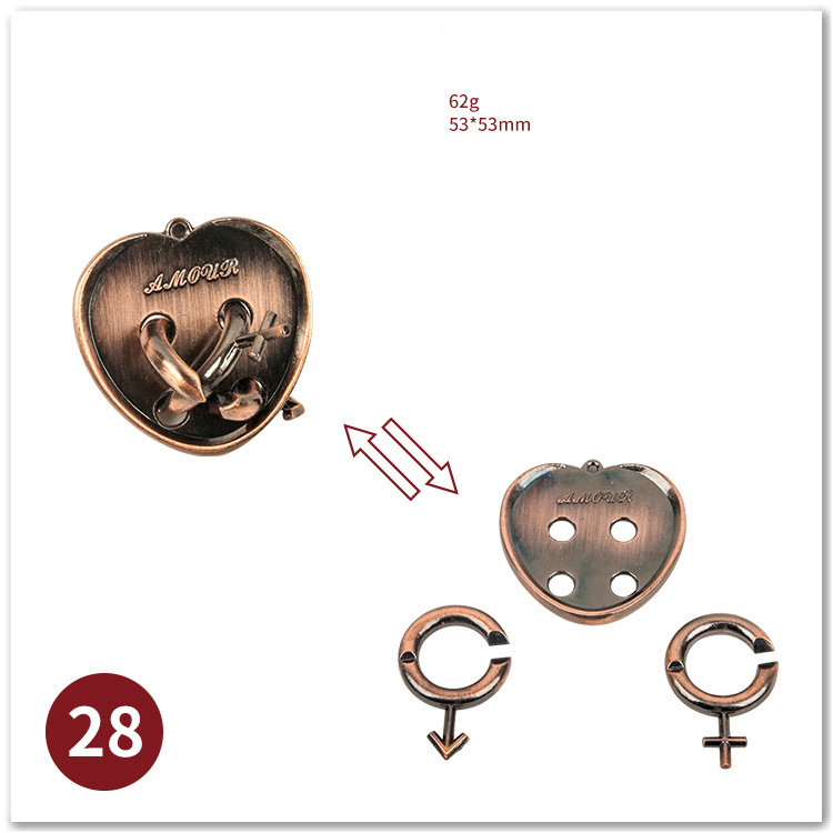 Classic IQ Metal Brain teaser Magic Baffling Puzzles Game Toys For Children Adults Funny Metal Puzzle