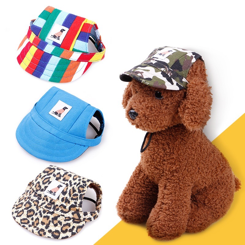 Gestreepte Camouflage Bloemen Hond Cap Pet Accessoires Kat Puppy Decoratie Honden Hoed Voor Hond Piek Cap S/M 8 ontwerpen Pet Caps