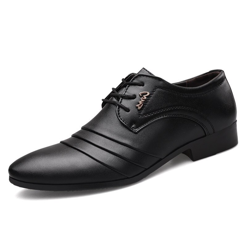 Mazefeng hommes chaussures en cuir mâle chaussures décontractées robe richelieu chaussures printemps bottines Vintage classique mâle décontracté en cuir baskets: 1 / 7.5