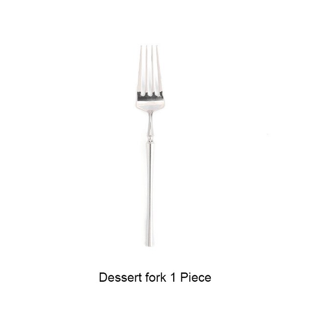 304 spiegel roestvrij staal dinermes vork lepel servies set luxe bestek zilverwerk steak koffie dessert fruit servies: Blauw
