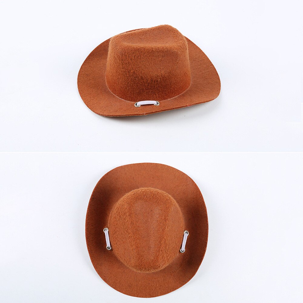 1Pc Effen Kleur Pet Hoed Universele Hond Kat Hoed Party Puppy Cowboyhoed Verstelbare Touw Decoratieve Hoed Cosplay foto Prop