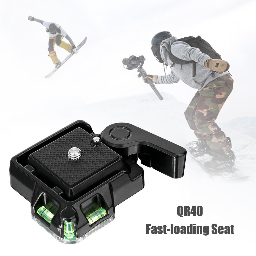 QR40 Camcorder Statief Monopod Ball Head Quick Release Plaat Houder Voor Dslr Cam Lossen En Release De Camera Snel