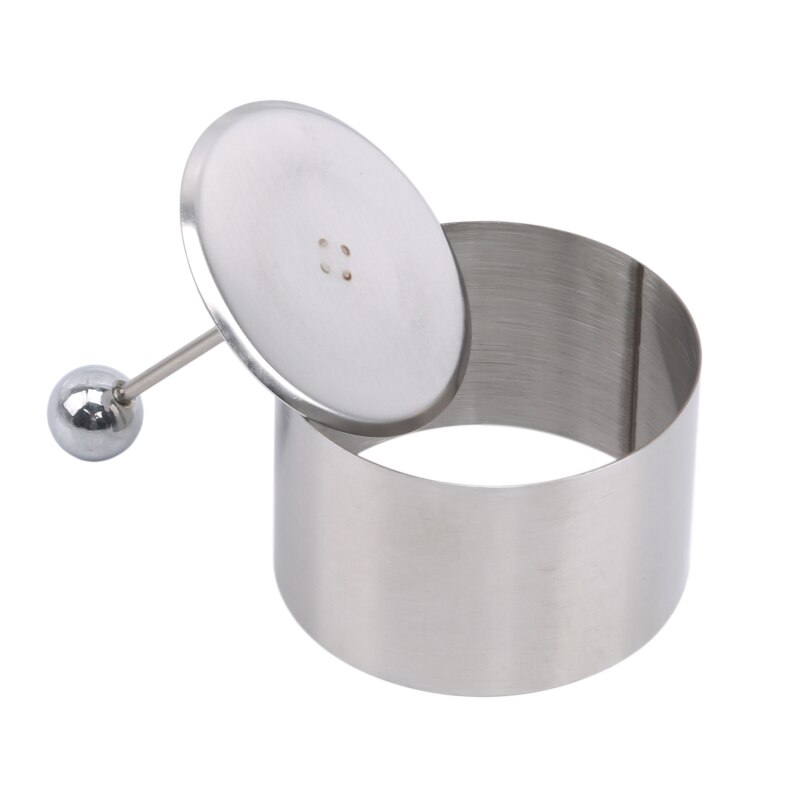 Molde redondo para platos fríos con tablero de empuje, herramientas creativas para platos de Hotel de cocina, plato para ensalada, molde que da forma de arroz frito de acero inoxidable