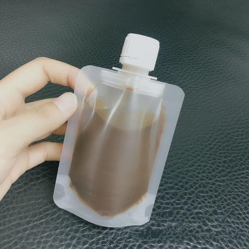 30/50/100ml Screw Cap Packaging Bag Plastic Hand Sanitizer Lotion Shampoo Makeup Fluid Bottles Travel Emulsion Storage Bag