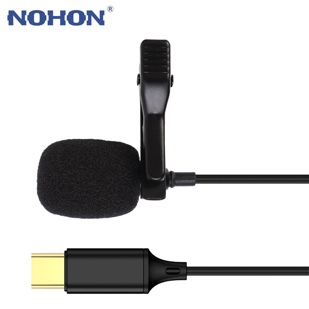 Nohon Lavalier Microfoon Usb Type C Voor Samsung Huawei Xiaomi Redmi Oneplus Condensator Studio Professionele Live Wired Revers Mini