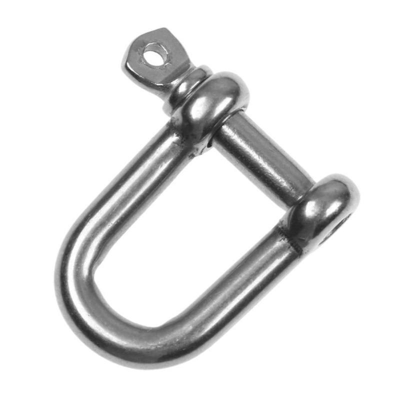 Stainless Steel U Anchor Shackle Screw Pin Outdoor Paracord Bracelet Buckle