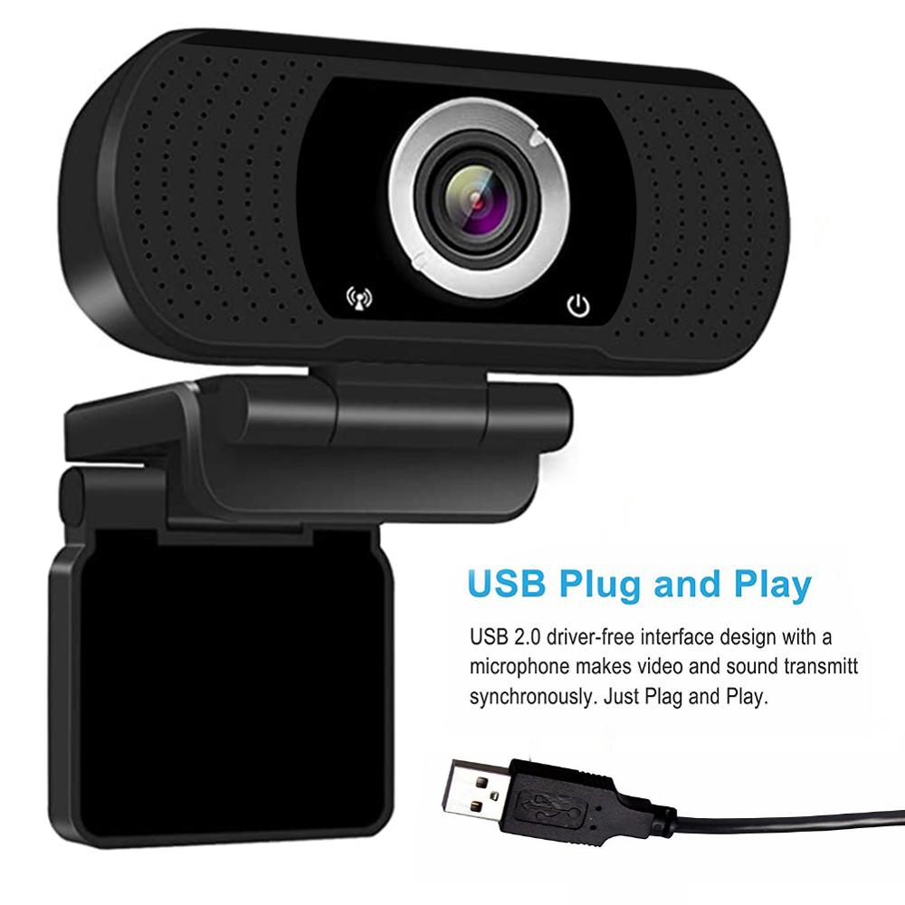 1080P HD Webcam USB Web Camera Built-in Microphone Video Call manual focus Web Cam for Desktop Computer Desktop PC Laptop