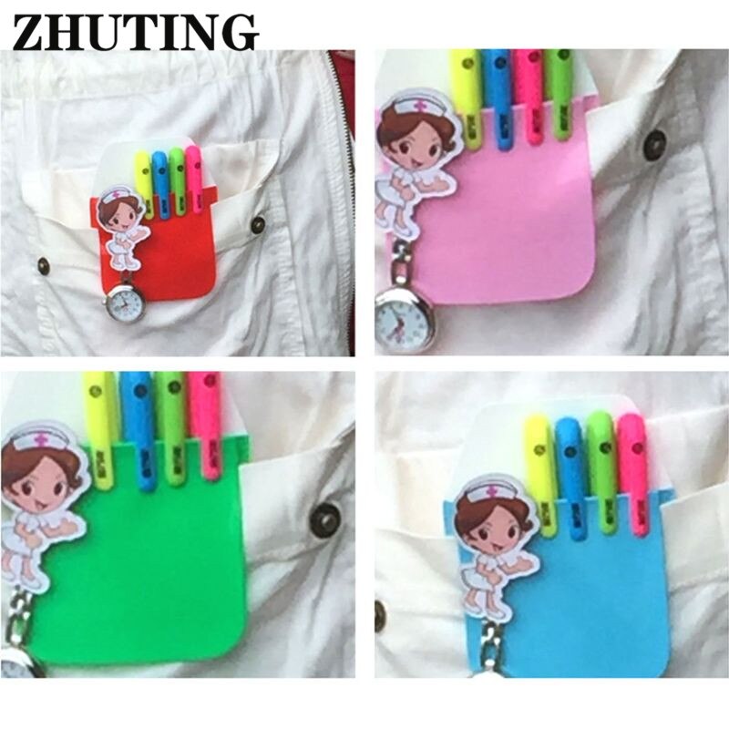 5 Stks/zak Pvc Pen Zakken Etui Zak Protector Kantoor Ziekenhuis Arts Verpleegkundige Supply Pen Zakken
