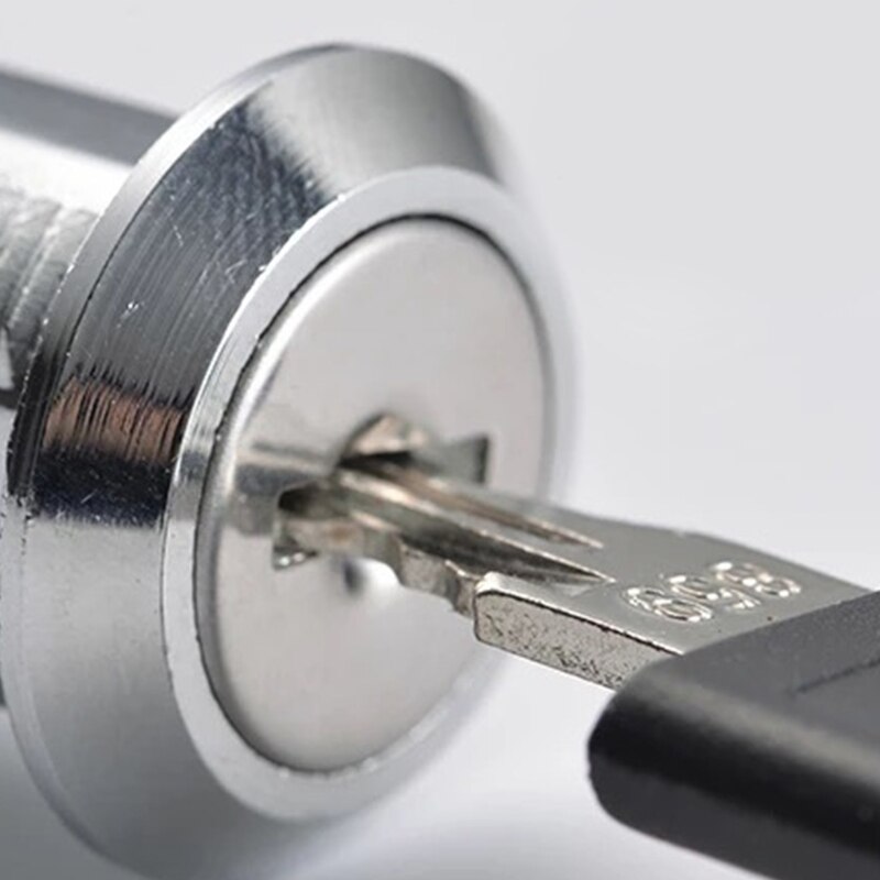 Single-open Cabinet Lock Zinc Alloy Drawer Locks with 2 Keys Security Cam Lock for Secure Important Files and Drawers