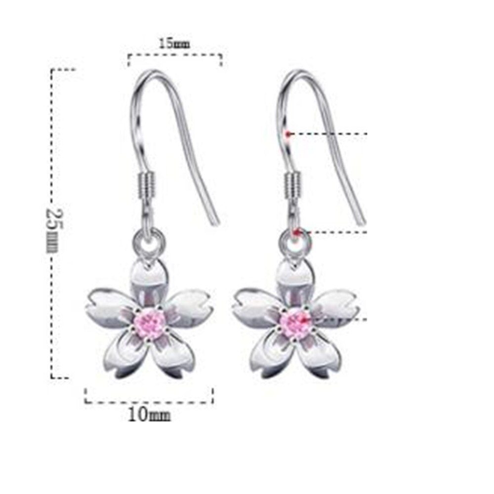 NEHZY 925 sterling silver Jewelry Woman Earring Retro Flower Cube Zirconia Long Tassel Hanging Earrings