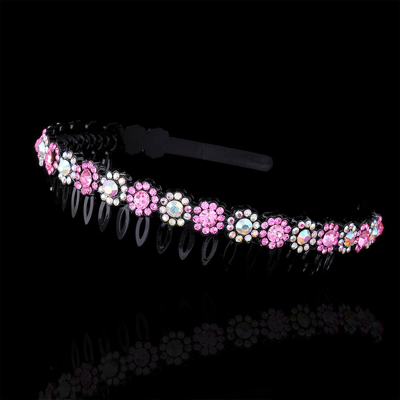 LEVAO Full Rhinestone Hairband for Women Boutique Crystal Hair Hoops Shiny Bezel Headband Wedding Headwear Party Accessories: 13B